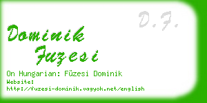 dominik fuzesi business card
