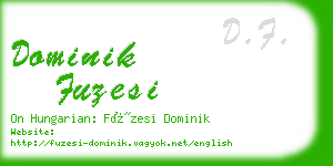 dominik fuzesi business card